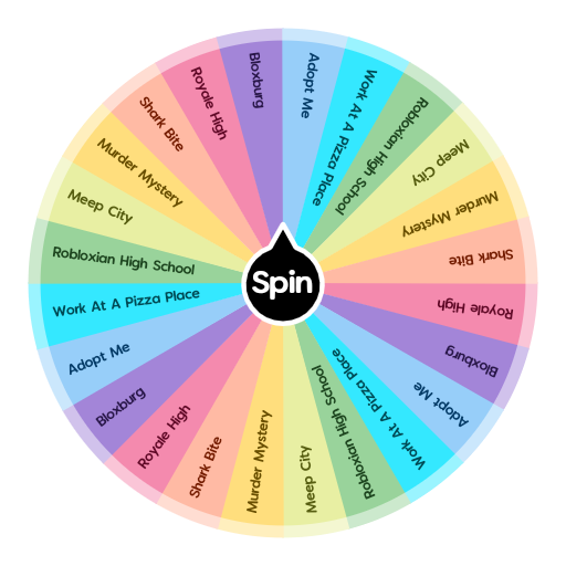 What To Play In Roblox Spin The Wheel App - roblox meepcity school
