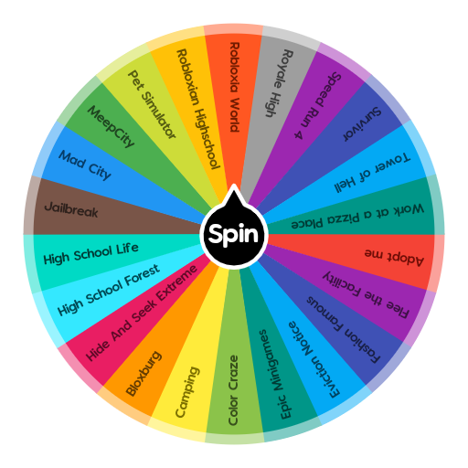 What To Play On Roblox Spin The Wheel App - robux spin wheel for roblox