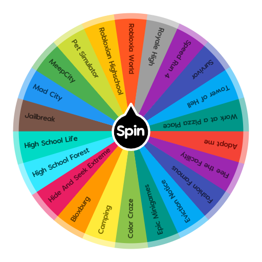 ♡20 Popular Roblox Games♡  Spin the Wheel - Random Picker