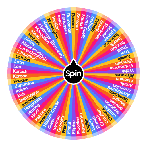 Wheel Of Languages Spin The Wheel App