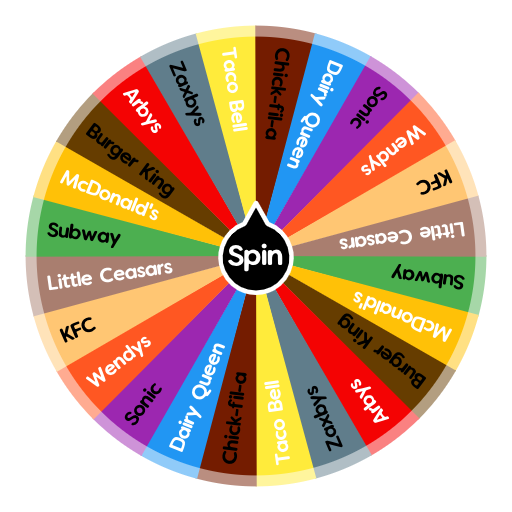 Where to Eat-Fast Food  Spin the Wheel - Random Picker