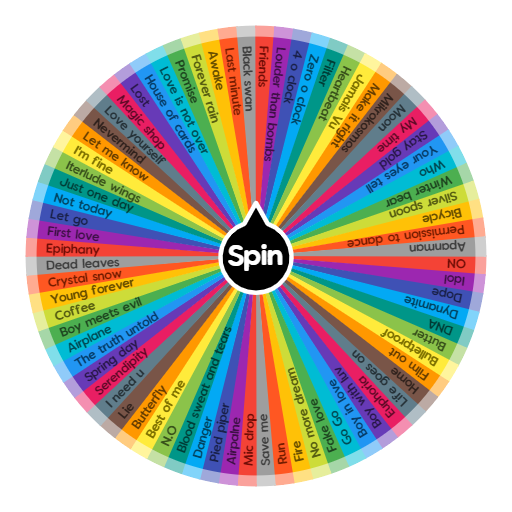 Which BTS song to listen to | Spin the Wheel - Random Picker