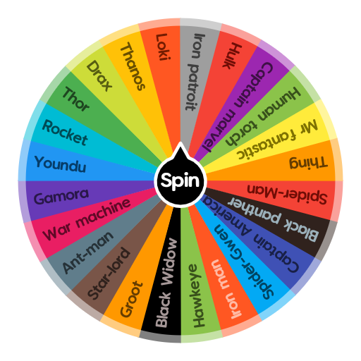 Which Marvel character are you? | Spin The Wheel App