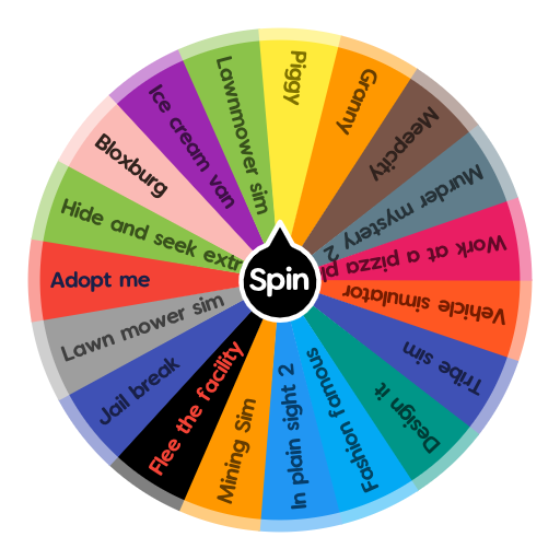 Which Roblox Game Should I Play Spin The Wheel App - roblox hide and seek granny