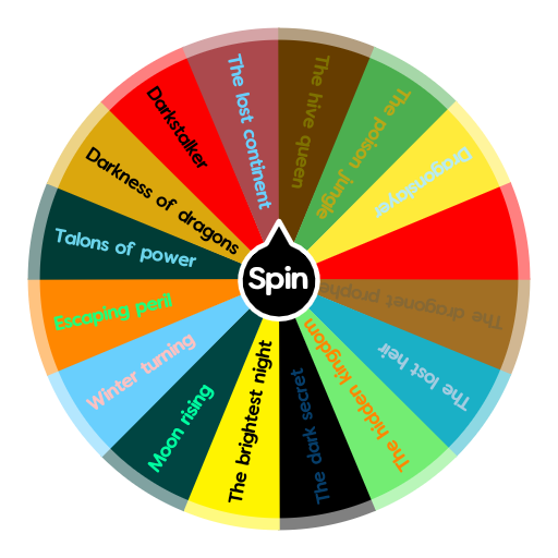 Which wings of fire book should I read ? | Spin The Wheel App