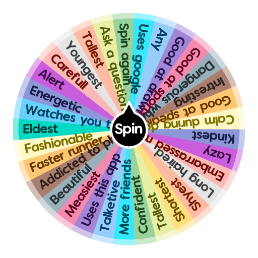 Who is more / more ....... | Spin the Wheel - Random Picker