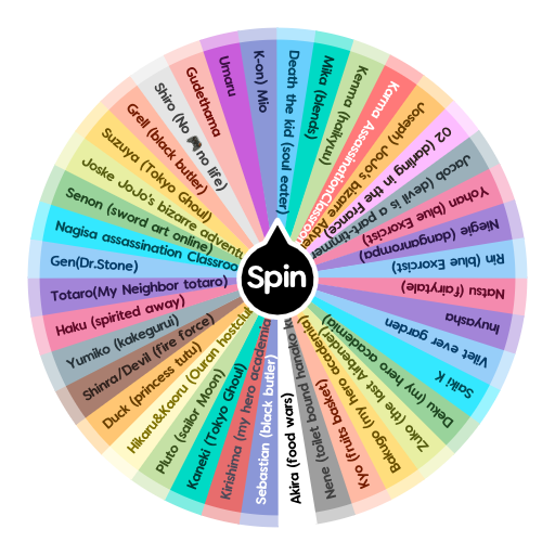 BFB | Spin the Wheel - Random Picker | Colour wheel theory, Spinning, Anime