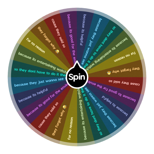 Why should I do this? | Spin The Wheel - Random Picker