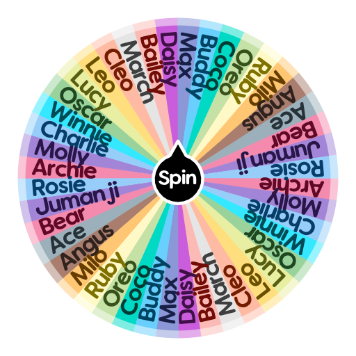 Wheel Of Dog Names Spin The Wheel App