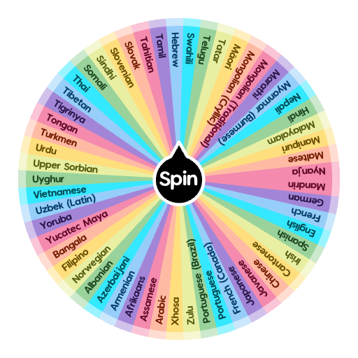 World Languages (not all) | Spin The Wheel - Random Picker