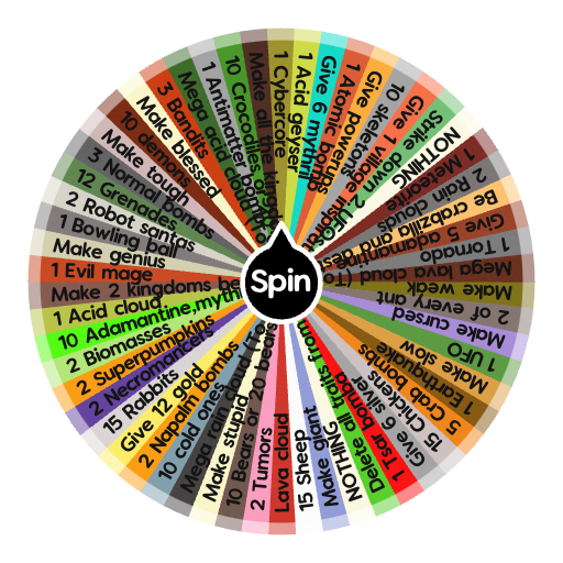 Worldbox disasters and blessings spin the wheel app