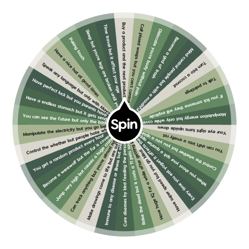 WTF Superpowers | Spin The Wheel App