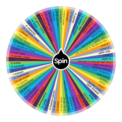 Your future job Spin the Wheel Random Picker