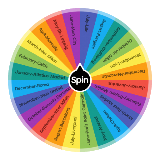 Your Month Your Football Team | Spin the Wheel - Random Picker